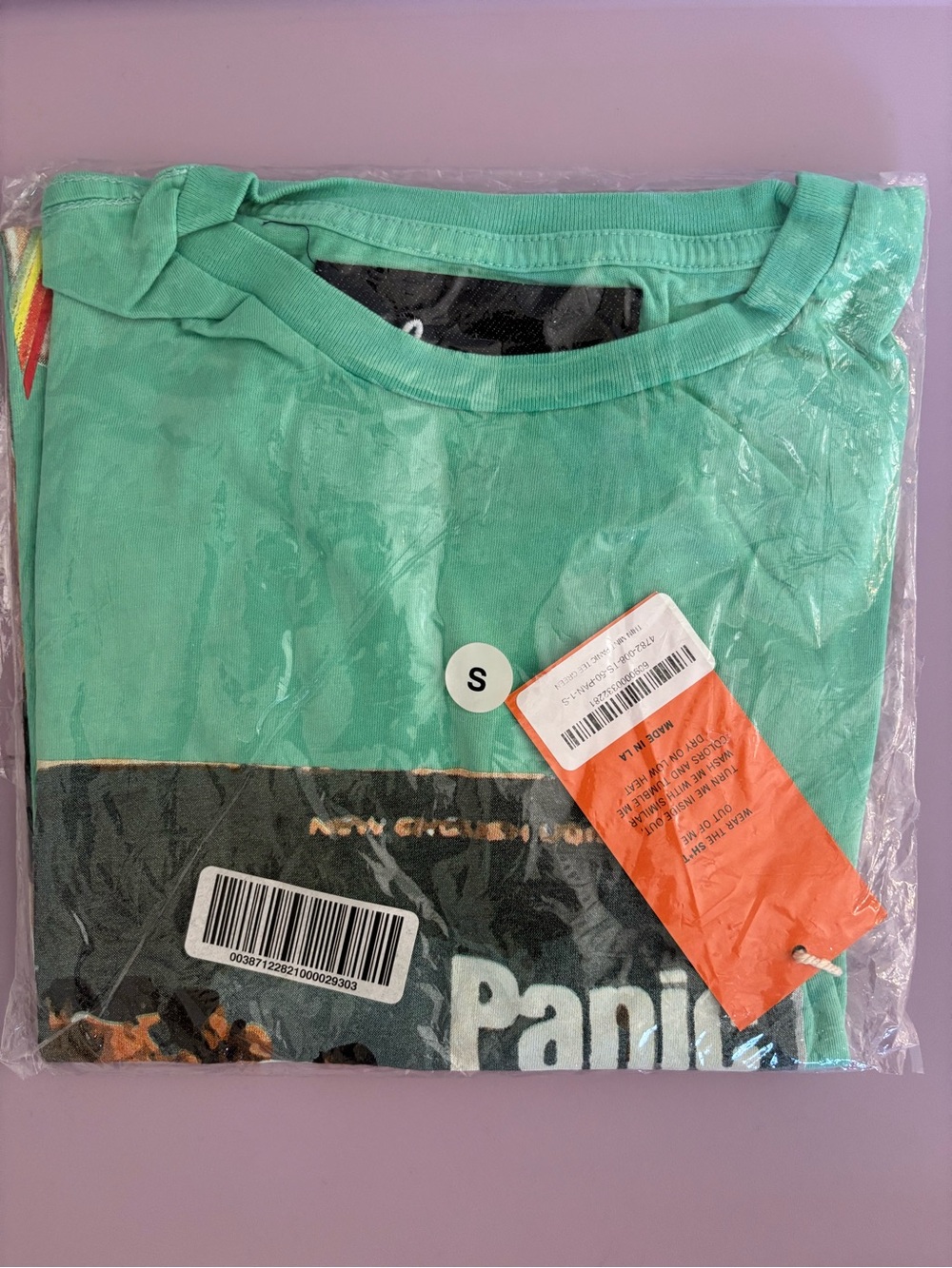 NWT La Detresse Panic Tee in Thin Mint Green - Picture 2 of 7